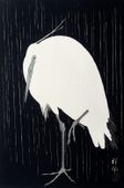 Plakat 56,6x86,4cm Egret in The Rain, Koson Japoński Vintage do Salonu