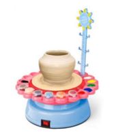 Koło garncarskie zestaw kreatywny z gliną i farbami 600g