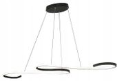 Czarna lampa wisząca Wobako Twist nad stół żyrandol Kinkiet LED 105cm