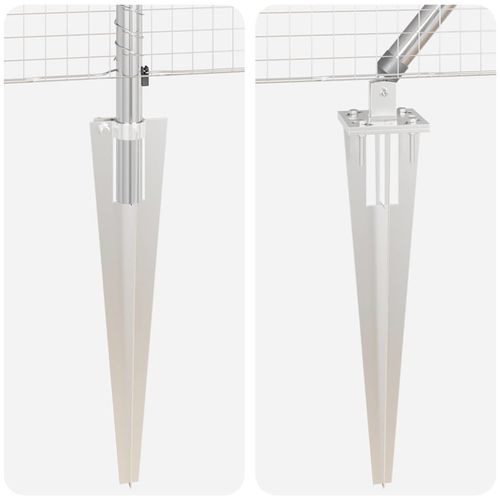 Ogrodzenie z słupkami Srebrny 1.4 x 10 m Stal na Arena.pl