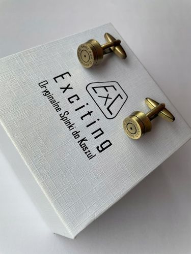 Spinki do mankietów EXC Nabój Naboje Łuski Shot Gun dla myśliwego żołnierza na Arena.pl