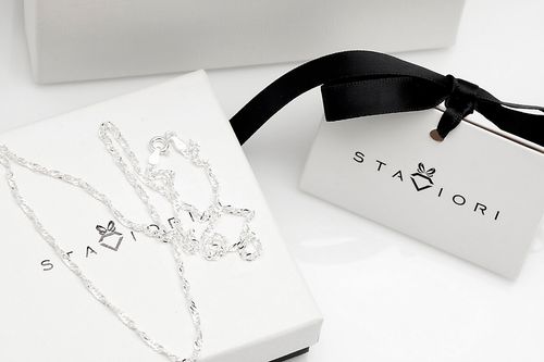 srebrny łańcuszek pancerka 45cm na Arena.pl