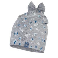 Broel LETICA czapka dla dziewczynki wiskoza szary-jeans 48-50