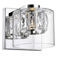 Kinkiet ścienny GEM W0389-01A-B5AC LED 5W 3000K glamour chrom przezroczysty