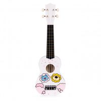 UKULELE ECOTOYS KOLOROWE DREWNIANE DLA DZIECI Z NYLONOWYMI STRUNAMI