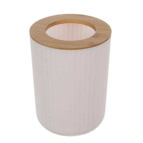 Komplet Łazienkowy Zestaw 6 Elementów do WC Biały Kosz Dozownik Szczotka zdjęcie 7