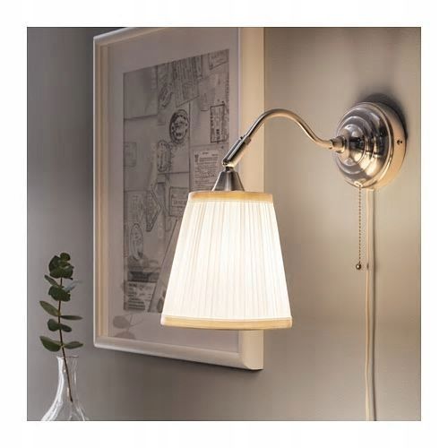 IKEA ARSTID lampa ścienna niklowano biały na Arena.pl