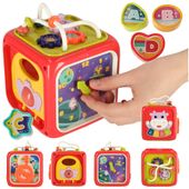 Sorter Układanka Kostka Sensoryczna Klocki Edukacyjne Montessori 6W1