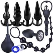 Sex Zestaw Analny Dla Par, Korek Analny Z Kryształem, Dildo, Wibrator