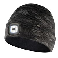 czapka z latarką led camo, dwuwarstwowa - t n81-632