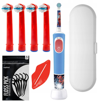 SZCZOTECZKA ELEKTRYCZNA DLA DZIECI ORAL-B VITALITY SPIDERMAN + DODATKI