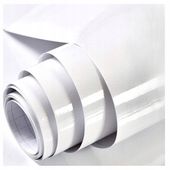 Folia Meblowa Samoprzylepna Pcv Na Blat Stół Drzwi Diy 60 Cm X 5M Biała