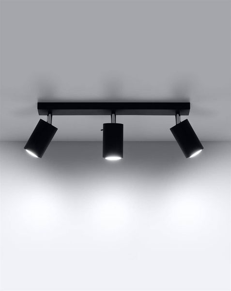 Plafon reflektorowy Ring SL.0093 Sollux listwa do kuchni czarna zdjęcie 3