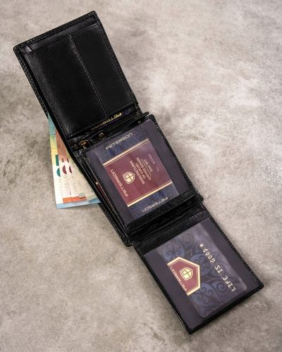 Portfel skórzany męski PETERSON pojemny RFID + brelok pudełko prezent na Arena.pl