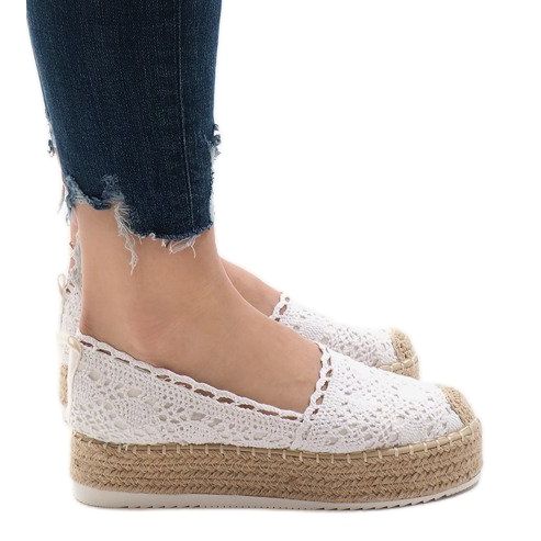 Białe trampki espadryle na platformie r.38 na Arena.pl