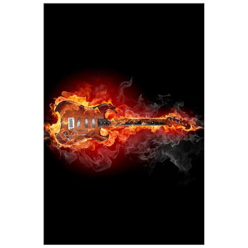 Obraz Drukowany 80X120 Płonąca Gitara na Arena.pl
