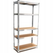 Regał magazynowy GEKO 180×90×40 cm 175 kg na półkę metalowy 5 półek