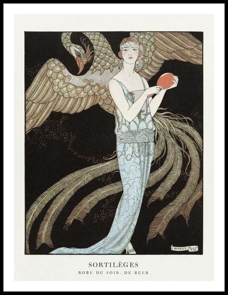 Plakat 60x80cm Sortilèges, Barbier Vintage do Salonu zdjęcie 3