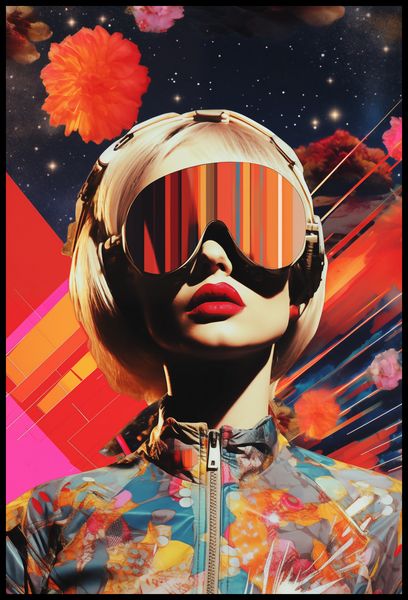 Plakat 68x101cm Retrofuturystyczna Muza zdjęcie 2