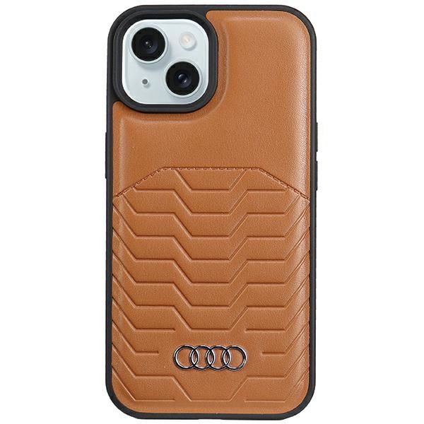 Etui Audi do iPhone 15 Plus, iPhone 14 Plus, Brązowy, MagSafe zdjęcie 1