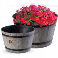 KADAX Doniczka Donica Ogrodowa 30+40cm Szara