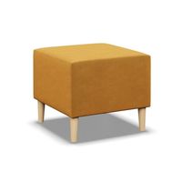 Pufa, podnóżek, MILO, velvet, 51x51x40 cm, żółty | TYLETEGOTU