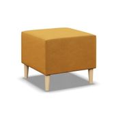 Pufa, podnóżek, MILO, velvet, 51x51x40 cm, żółty | TYLETEGOTU