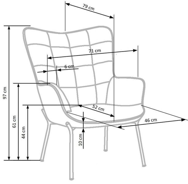 Fotel Cabres zielony ciemny/ czarny zdjęcie 2