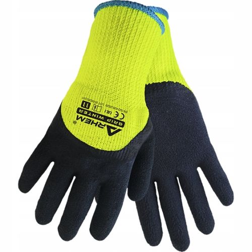 12 PAR Rękawice Robocze Ocieplane Ochronne BHP Grube Zimowe Latex Ciepłe 10 na Arena.pl