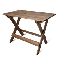 Stół Ogrodowy Drewniany Rozkładany Pojemny Na Grilla 105cm Sosna Orzech