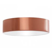 Plafon LAMPA sufitowa Cleo 137623692122 TEAM okrągła OPRAWA metalowa natynkowa różowe złoto biała