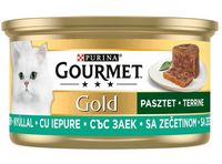 Pyszna karma dla kota z dodatkiem witamin - Gourmet Pasztet z królika 85g
