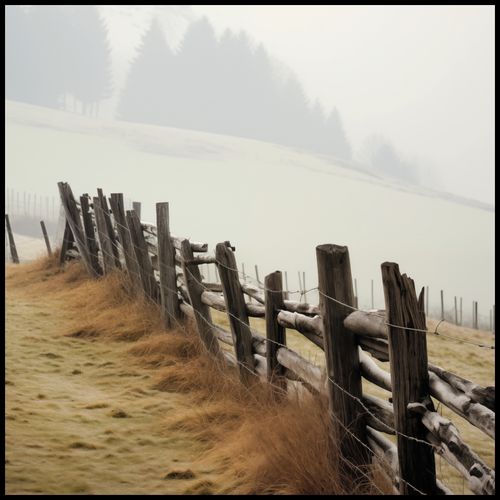 Plakat 100x100cm Spowity Mgłą na Arena.pl