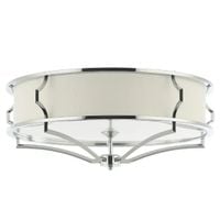 Sufitowa LAMPA abażurowa Stesso PL Cromo M Orlicki Design okrągła OPRAWA plafon w stylu klasycznym biały kremowy