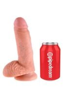 dildo king cock 18 cm z jądrami jasne pipedream