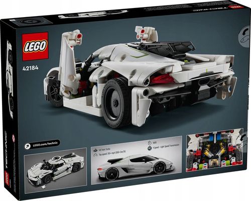 LEGO Technic 42184 Biały hipersamochód Koenigsegg Jesko Absolut na Arena.pl