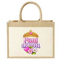 Pani domu - Torba z juty na prezent - dla mamy KORONA KRÓLOWA MAMA