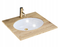 UMYWALKA PODBLATOWA OWALNA OKRĄGŁA BIAŁA CERAMICZNA REA NEL WHITE 47,5 cm