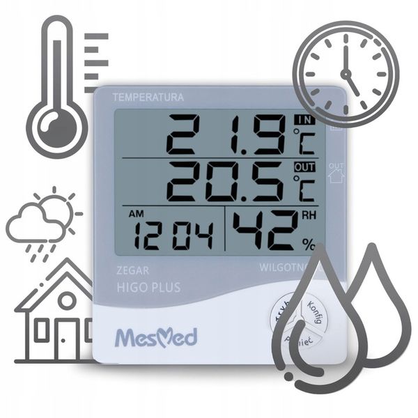 Termometr - HIGROMETR Wewnętrzny MM-778 Higo PLUS zdjęcie 1