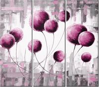 90CM 80 OBRAZ 3 ELEM ABSTRAKCYJNE DMUCHAWCE FUKSJI ŚCIENNY