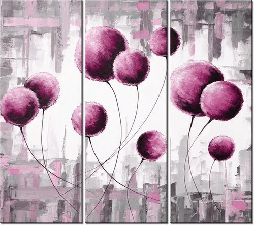 90CM 80 OBRAZ 3 ELEM ABSTRAKCYJNE DMUCHAWCE FUKSJI ŚCIENNY na Arena.pl