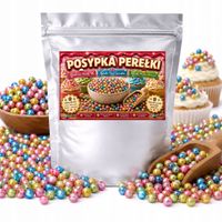 POSYPKA CUKROWA PEREŁKI METALICZNE MIX DO TORTÓW BABECZEK DESERÓW 50G