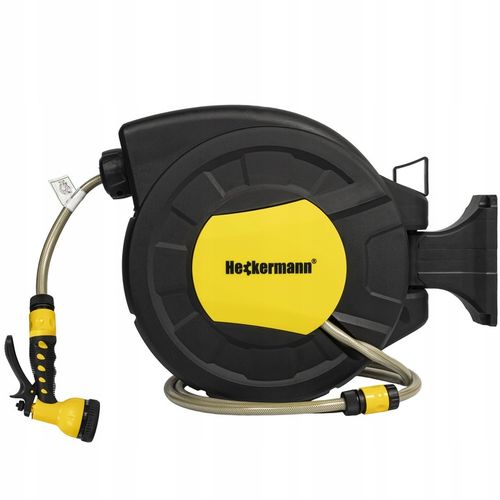 WĄŻ OGRODOWY ZWIJANY AUTOMATYCZNY BĘBEN PISTOLET ZRASZACZ KOŃCÓWKI 27m na Arena.pl