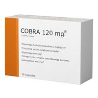 Tabletki na Erekcje Potencje Libido COBRA 120 POZIOM TESTOSTERONU 30 sztuk