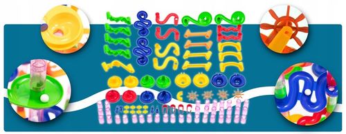 TOR KULKOWY KULODROM KLOCKI KONSTRUKCYJNE ZESTAW 105 EL KULKI 30 KULEK na Arena.pl
