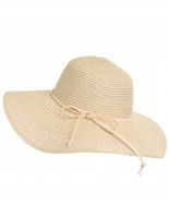 Kapelusz damski letni plażowy słomkowy beżowy