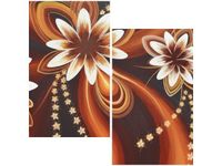 60X60CM WIRUJĄCE KWIATY DWU OBRAZ ŚCIAN