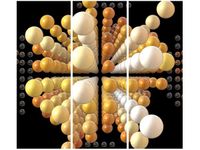 90CM 80 OBRAZ 3 ELEM ORANGE MATRIX ŚCIENNY