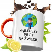 Kubek Pomarańczowy Dla Pilota Prezent Z Nadrukiem Ze Zdjęciem