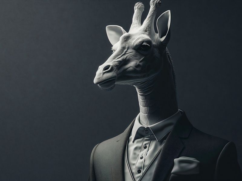 Plakat 20x15cm Żyrafa na Wyjściu zdjęcie 1